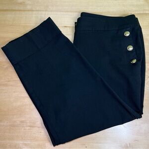 Chico's Black Wide Leg Pants with Gold Accents